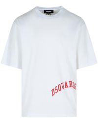 DSquared² - Wit Katoenen T -shirt - Lyst