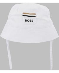 BOSS - Kids Cotton Bucket Hat - Lyst