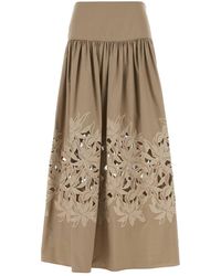 Agnona - Gonna Cotton Poplin - Lyst