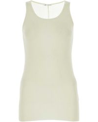 Ami Paris - Ami Ivory Viscose Blend Tank Top - Lyst