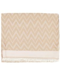 Emporio Armani - Chevron Pattern Scarf - Lyst