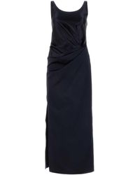 Fendi - Midnight Satin Dress - Lyst