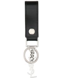 Saint Laurent - Leather Monogram Key Ring - Lyst