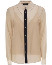 Fabiana Filippi - Sheer Shirt With Matching Camisole And Embroidered Details - Lyst