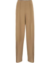 Max Mara - Pantalones de sastre rectos de punto técnico elástico Mxpfiacre - Lyst