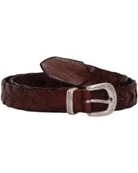 Alberto Luti - Braided Leather Buckle Belt - Lyst