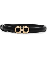 Ferragamo - Cinturón Con Hebilla Del Logo Gancini - Lyst