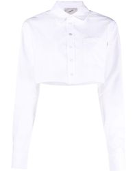 Coperni - Cropped Cotton Shirt - Lyst
