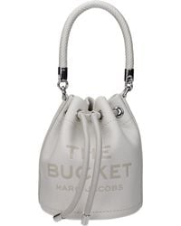 Marc Jacobs - Bolsos Bolso tipo bombonera The Donna de cuero/algodón blanco - Lyst