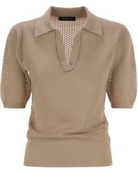 Fabiana Filippi - Polo Shirt With Diamond Thread - Lyst