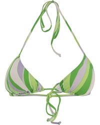 Mc2 Saint Barth - Triangle Top With Wave Print - Lyst