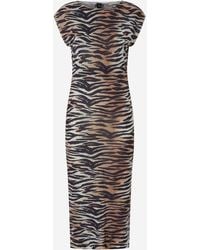 Pinko - Animal Print Midi Sheath Dress - Lyst