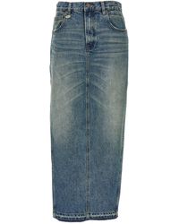 R13 - Gonna Di Denim Midi - Lyst