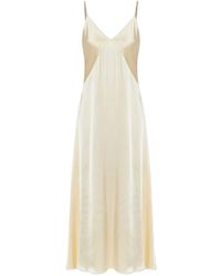 forte_forte - Pinstripe Satin Slipdress - Lyst