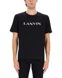 Lanvin - Logo Crew Neck T-Shirt - Lyst
