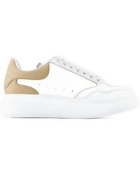 McQueen - Übergroße Turnschuhe Alexander MC Queen Leder Weiß/Kamel - Lyst