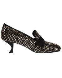LA ROSE - Heeled Loafers Crystal - Lyst