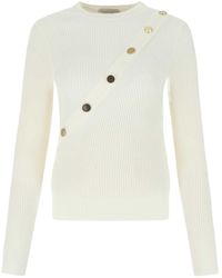 McQueen - Ivory Stretch Viscose Sweater - Lyst