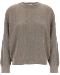 Brunello Cucinelli - Cotton Crewneck Sweater - Lyst