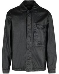 C.P. Company - C.P. Firma Black Leinenhemd - Lyst