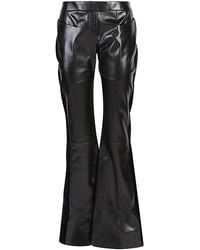 Tom Ford - Flared Leather And Velvet Trousers - Lyst