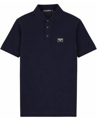 Dolce & Gabbana - Polo Con Patch Logo - Lyst
