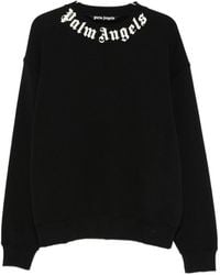 Palm Angels - Neck Logo Cotton Sweatshirt - Lyst