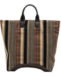 Emporio Armani - Striped Tote Bag - Lyst