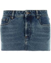 Miu Miu - Denim Mini Skirt - Lyst