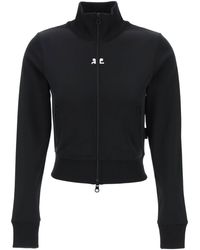 Courreges - Jacket de piste de jersey interlock des cours pour athlétisme - Lyst