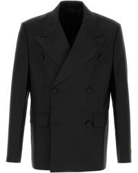Prada - Black Mohair Blend Blazer - Lyst