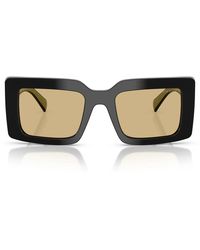 Prada - Zonnebril Prd01 S 03 K10 R Zwart/geel Dames - Lyst