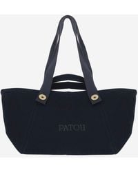Patou - Large Cotton Logo Trapeze Tote Bag - Lyst