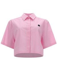 MSGM - Boxy Stripes Shirt - Lyst