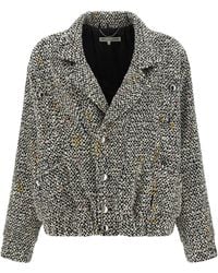 Alessandra Rich - Tweed Bomber Jacket - Lyst