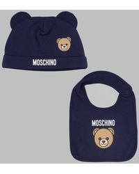 Moschino - Hat & Bib Set For Kids - Lyst
