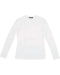 LA ROSE - Geribbeld T-shirt Met Lange Mouwen - Lyst