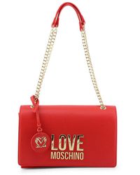 Love Moschino Plaque-logo Shoulder Bag - Red