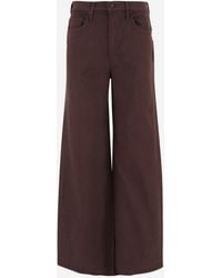 Mother - Jeans Wide-Leg Stretch Cotton - Lyst