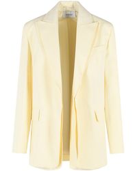 Sportmax - Blazer "Tenuta" de en mezcla de viscosa amarillo claro - Lyst