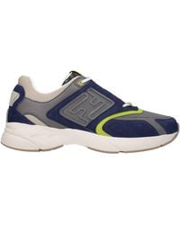 Fendi - Sneakers Faster Uomo Tessuto Blu/Argilla - Lyst