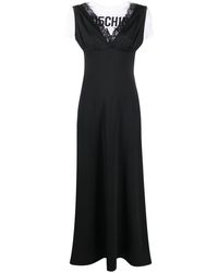 Moschino - Kleid Mit Logo-Print - Lyst