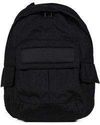 Y-3 - Flap-Pocket Nylon Backpack Bags - Lyst