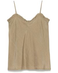 Semicouture - Top de algodón y seda de semicoutura - Lyst