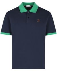 Versace - Dark Cotton Polo Shirt - Lyst