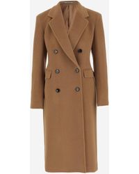 Tagliatore - Angora And Wool Double Breasted Coat - Lyst