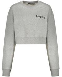 Balmain - Cropped Logo Sweatshirt - Lyst