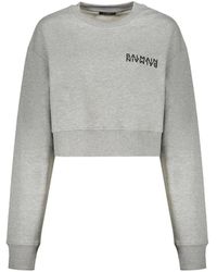 Balmain - Sudadera corta con logo de - Lyst