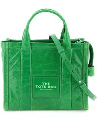 Marc Jacobs 'The Shiny Crinkle Small Tote' Tasche Grünes Leder