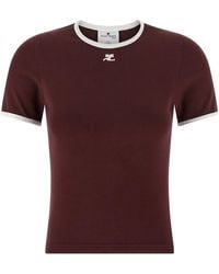 Courreges - 'Signature Contrast' T-Shirt - Lyst